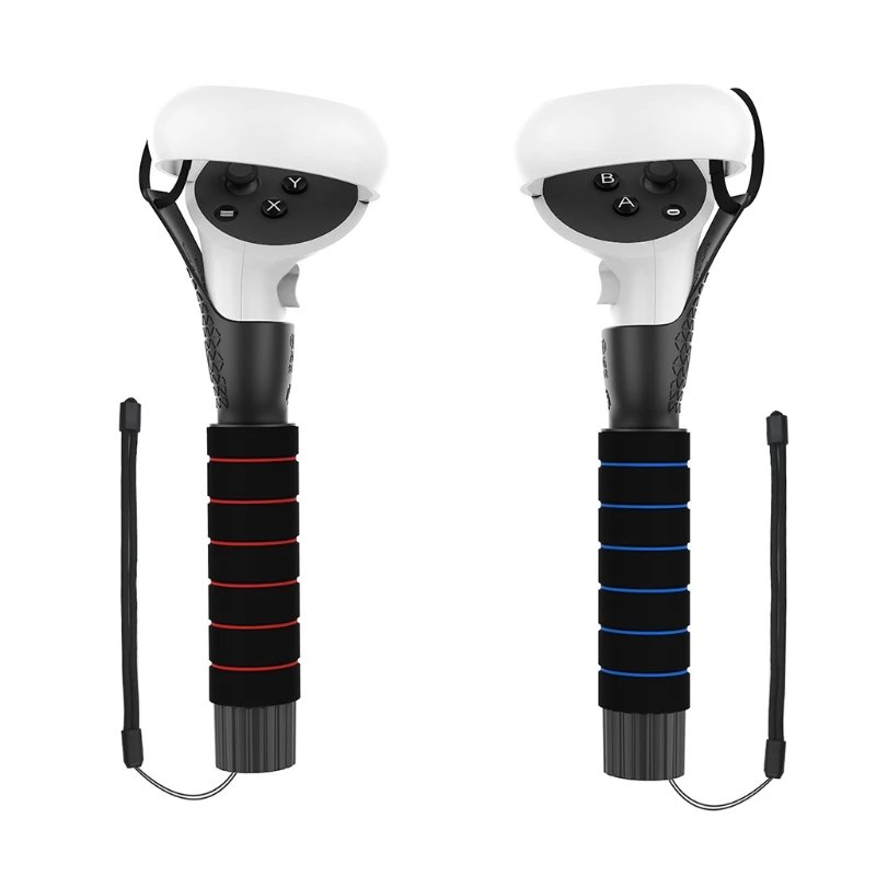 

Extension Rod Dual Handles Extension Grips for -Oculus Quest 2/Quest1/Rift S VR M5TE