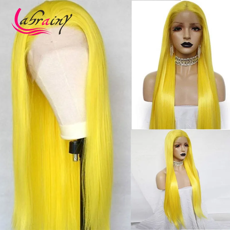 

HD Transparent Straight Yellow Lace Front Human Hair Wigs Colored Ginger Wig Pre Plucked Bleached Knots Glueless