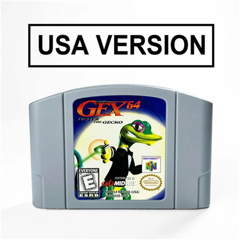 

Gex 64 Enter the Gecko For 64 Bit Video Game Cartridge USA Version NTSC Format