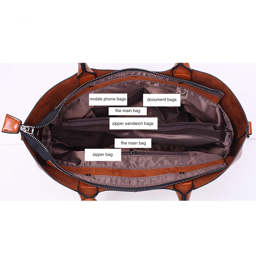 Женская сумка на плечо с эффектом воска кожаные сумки для женщин большая