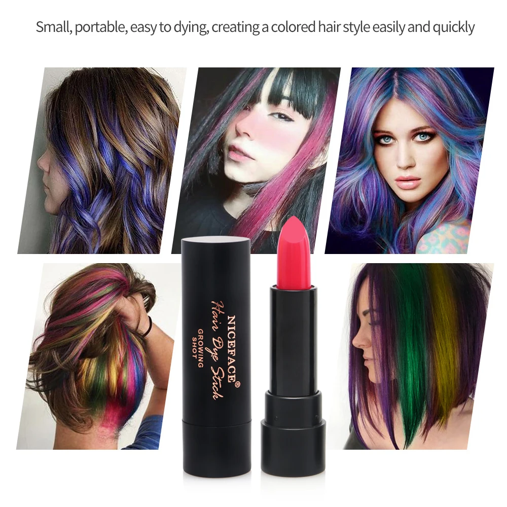 NICEFACE портативная одноразовая многоцветная краска для волос ручка долговечная