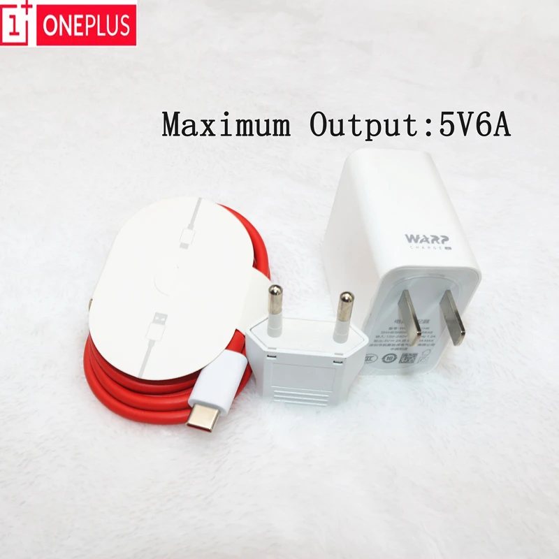 Оригинальный адаптер для OnePlus Warp Charge 5V6A зарядное устройство 30 Вт ЕС США кабель