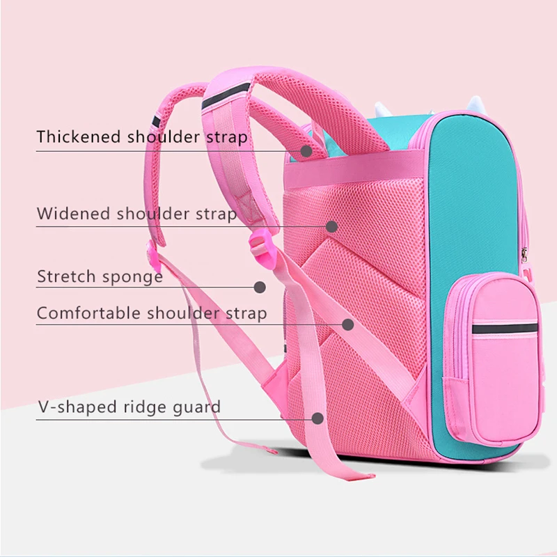 Girls Backpack Cartoon 3D Creative Children School Bags Sweet Kids Lightweight Waterproof Primary BooKbag Orthopedic Rucksack