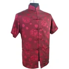 Мужская шелковая атласная рубашка Кунг-фу, свадебная одежда китайской Красной невесты с вышивкой дракона, китайские пальто с карманами, большие размеры 3xl