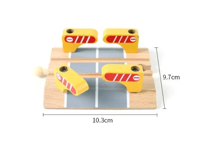 Gold 15 Styles Wooden Train Track Railway Bridge Accessories Variety Train With Compatible Kids Assembly Toys Tunnel Cross Bridge - Цвет: Gold