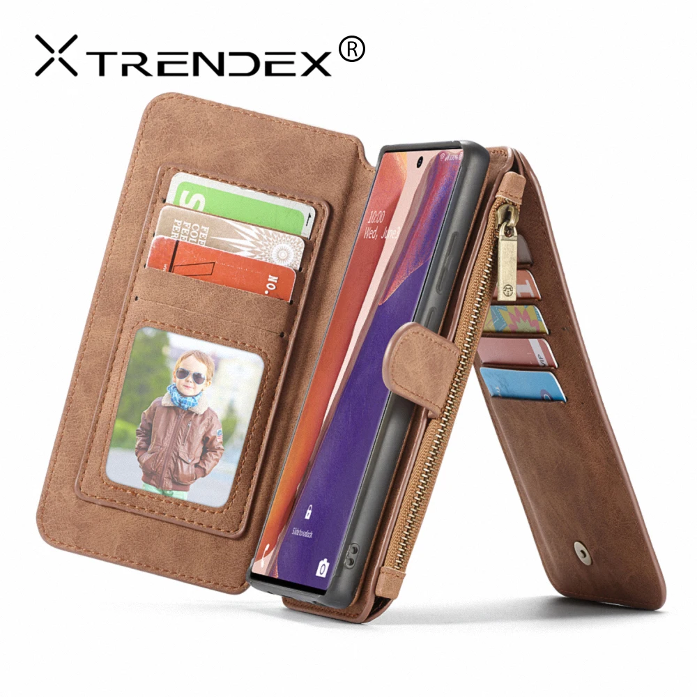 Чехол Кошелек для Galaxy Note 20 чехол книжка из натуральной кожи со съемной магнитной