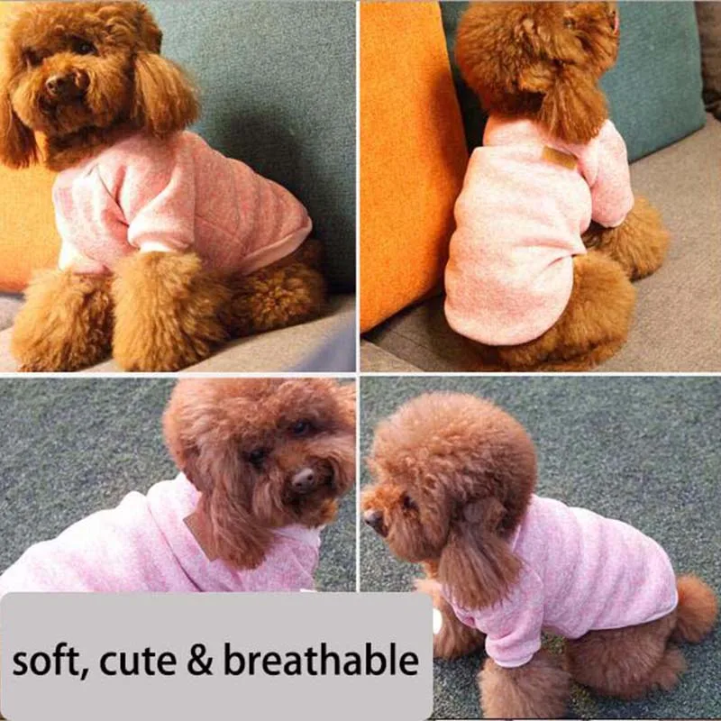 Классический трикотажный свитер для собак флисовое пальто мягкая утепленная