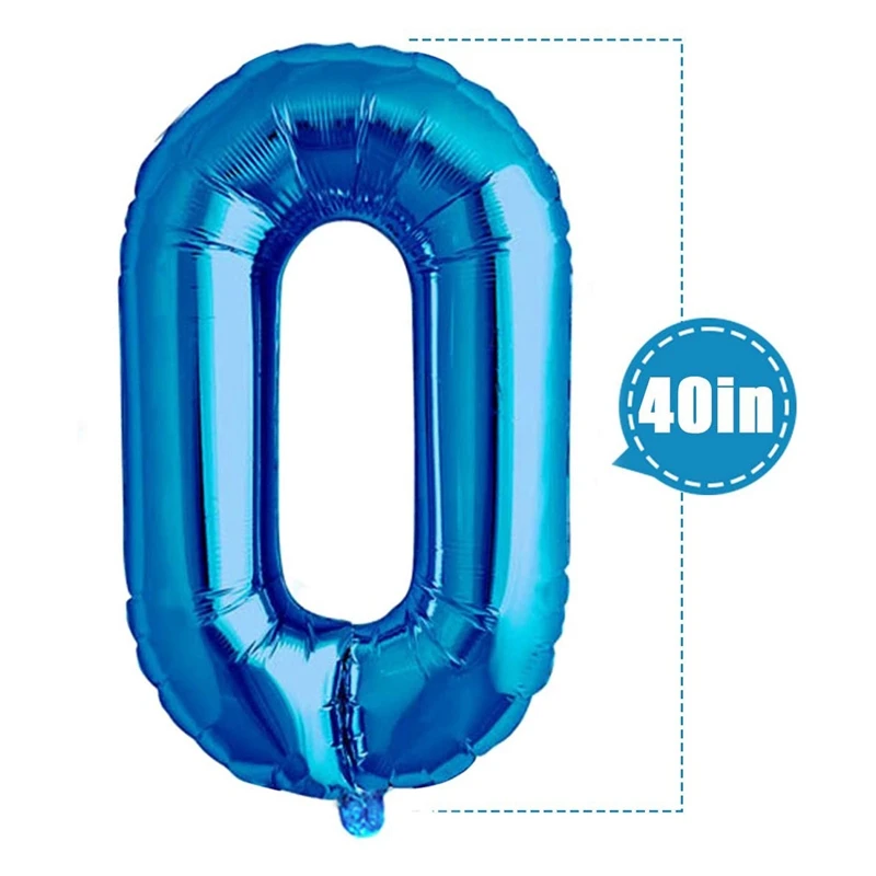 

29Pcs Boy Number 0 Balloons Decor Balloon for Baby Shower Birthday Party with Latex and Confetti Balloons Ribbon