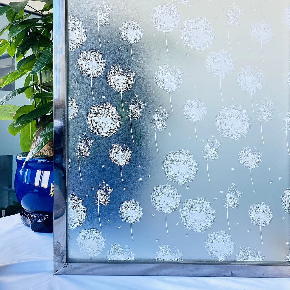 

3D Matte Window Privacy Film Stained Glass Vinyl Frosted Self Adhesive Film Tint for Home Heat Insulation Glass Window Stickers