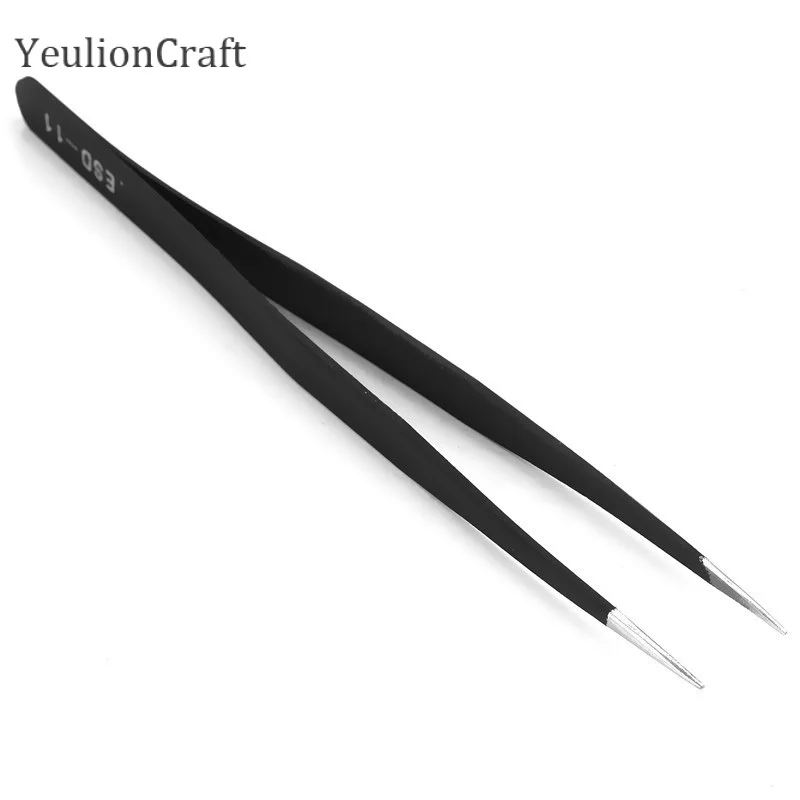 Chzimade 6Pcs Anti-static ESD Stainless Steel Tweezers Cutting Dies Tools Industrial Precision Curved Straight | Дом и сад