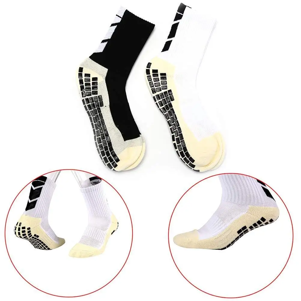 

2Pair Anti Slip Soccer Socks Skin Safety Breathable Unisex Cotton Sport Socks