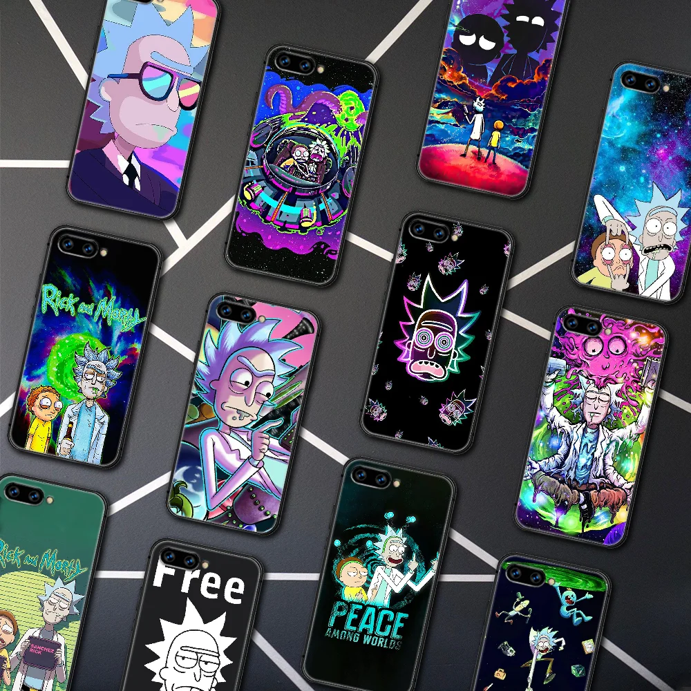 

Cartoon Cute Rick Or Morty Phone Case Cover Hull For HUAWEI Honor 6A 7A 8 8A 8S 8x 9 9x 9A 9C 10 10i 20 Lite Pro black Bumper