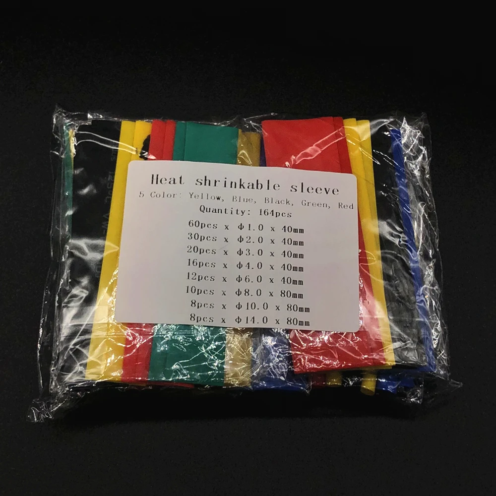 164 шт./кор. комплект Полиолефиновая термоусадочная трубка кабельная проводка