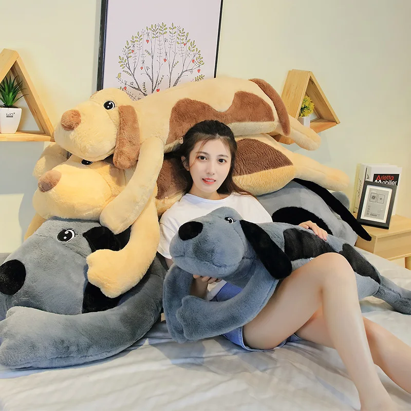 Online Almohada De Felpa Con Forma De Perro Para Niños Y Niñas, Cojín Para Siesta Para Oficina, Cama, Decoración Del Hogar, 130cm