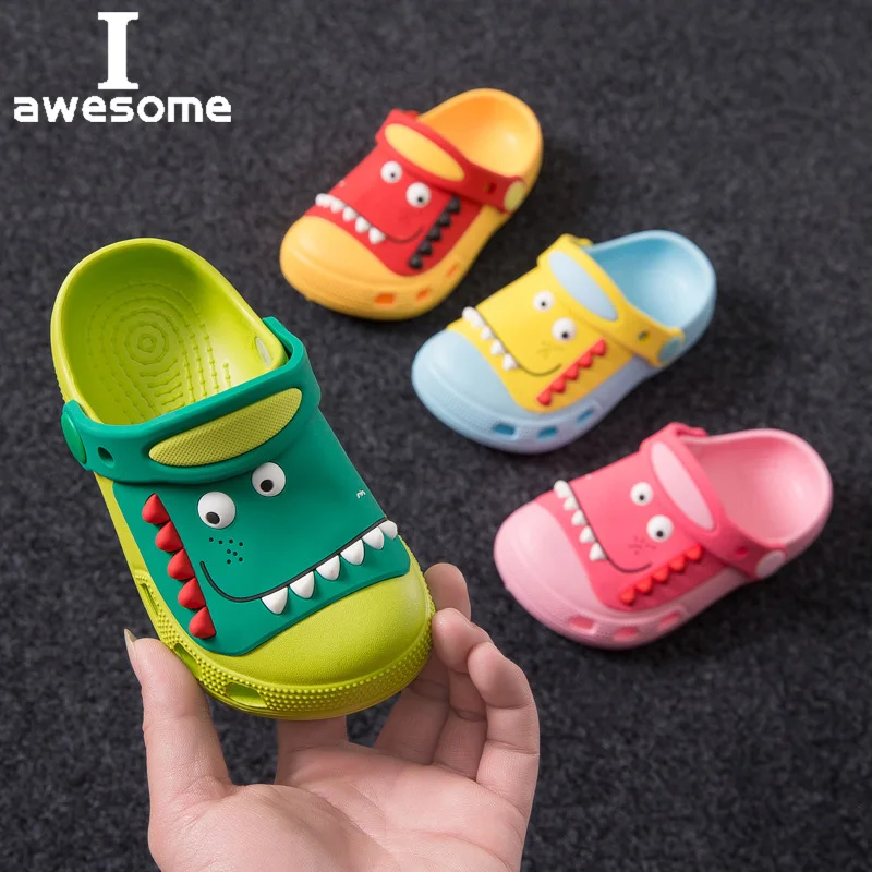 2-18y Kids Mules & Clogs Summer Baby Toddler Boys Girls Sandals Cartoon Dinosaur Outdoor Slippers Children's Garden Beach Shoes