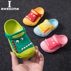 Женские детские мюли и сабо, летние сандалии для маленьких мальчиков и девочек, мультяшный динозавр, уличные тапочки, детская садовая пляжная обувь