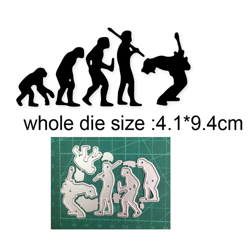 

metal cutting dies cut die mold Evolution Playing Guitar decoration Scrapbook paper craft knife mould blade punch stencils dies