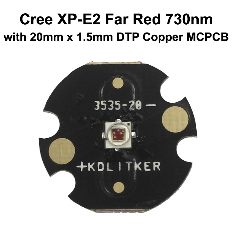 Cree XP E2 28 F2 Дальний Красный 730nm светодиодный излучатель с KDLITKER DTP Copper MCPCB (1