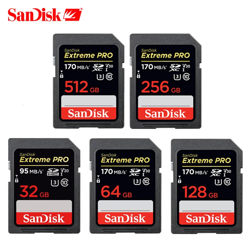 Карта памяти SanDisk Ultra/Extreme Pro sd карта SDXC/SDHC 64 ГБ 128 256 C10 16 32 Гб поддержка SD официальная