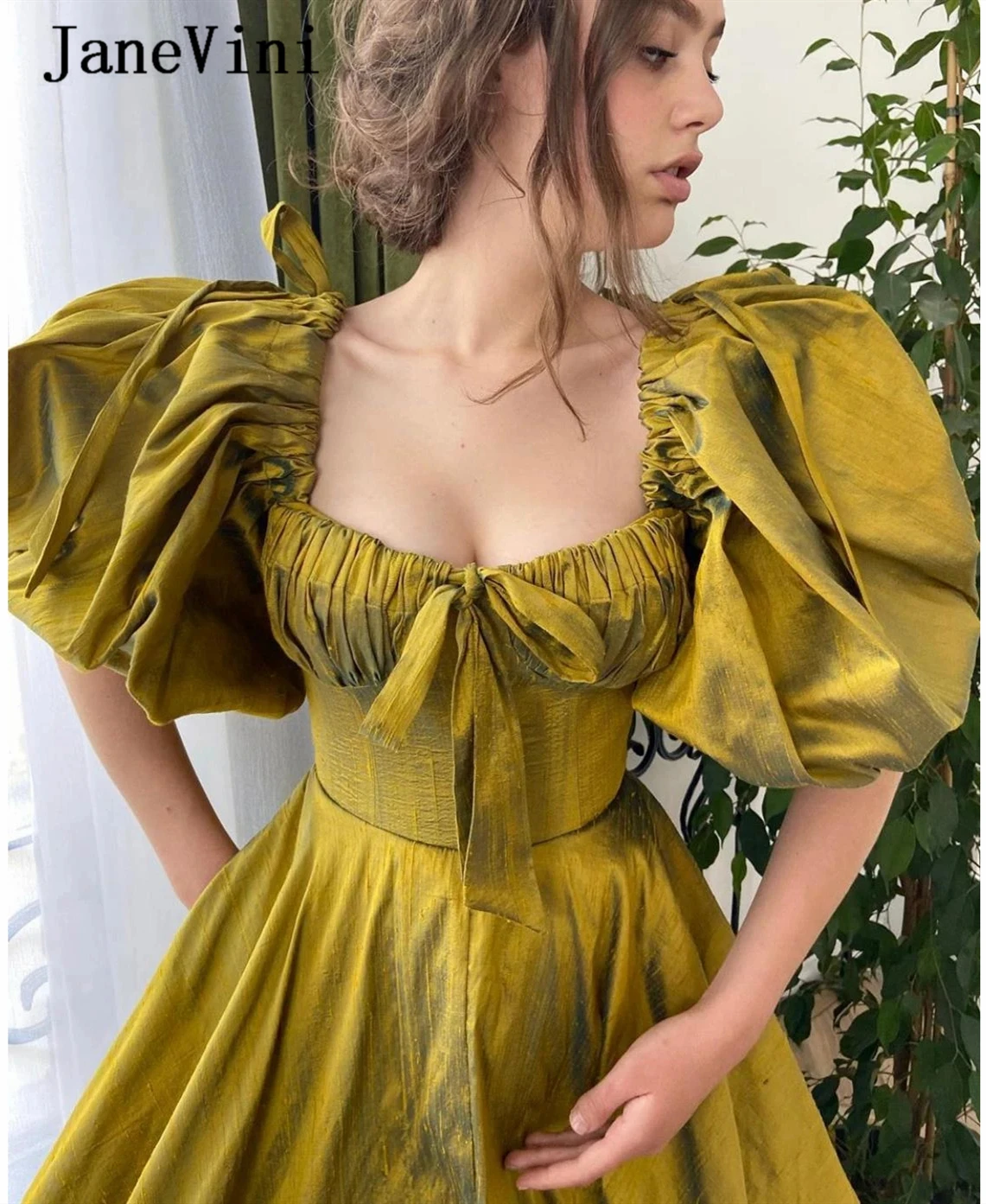 Женское вечернее платье JaneVini Длинное Платье трапециевидного силуэта с пышными