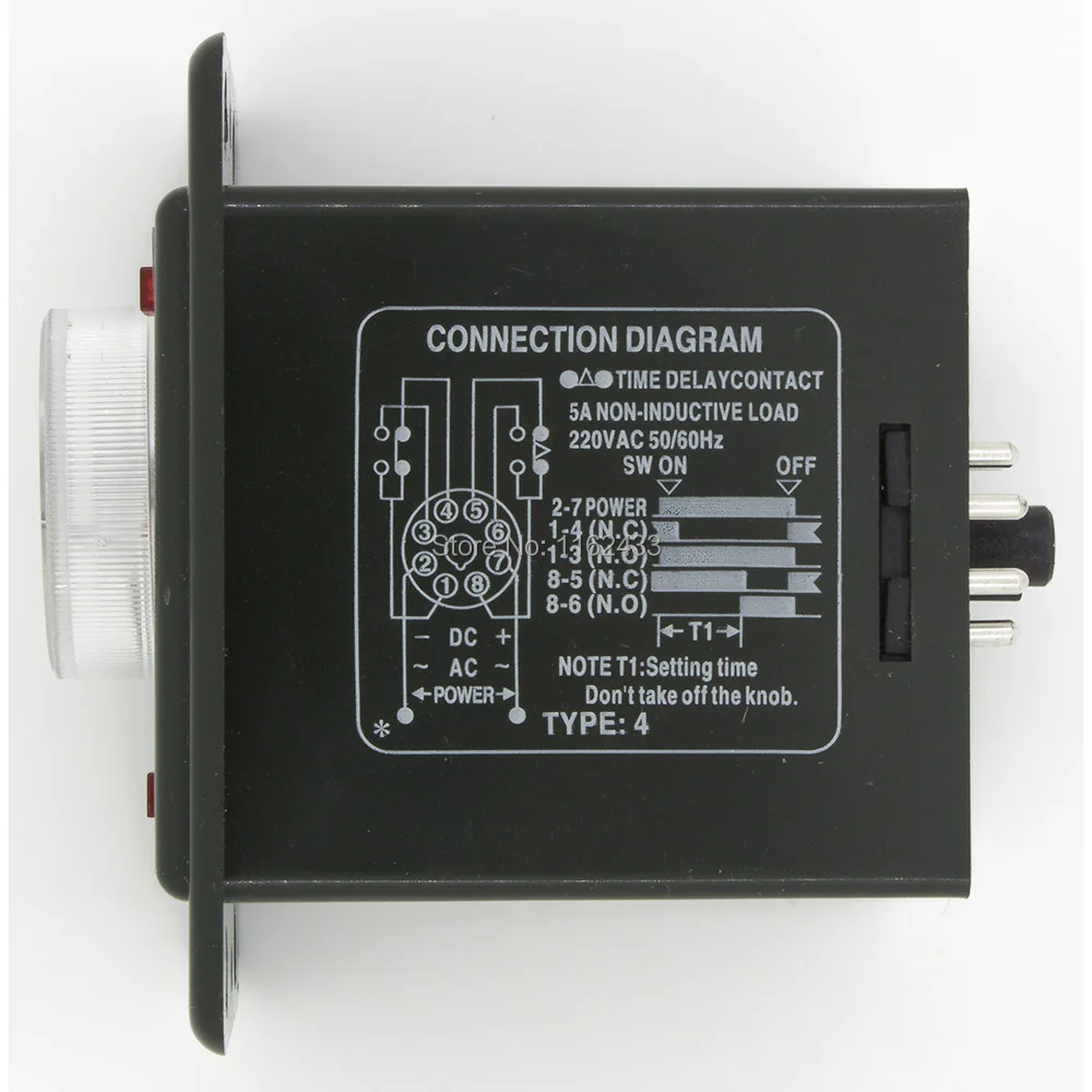 AH2 Y DC 24V on delay SPDT с мгновенное реле времени контакта 24VDC таймер 30s 60s 30min 60min|timer timer|on