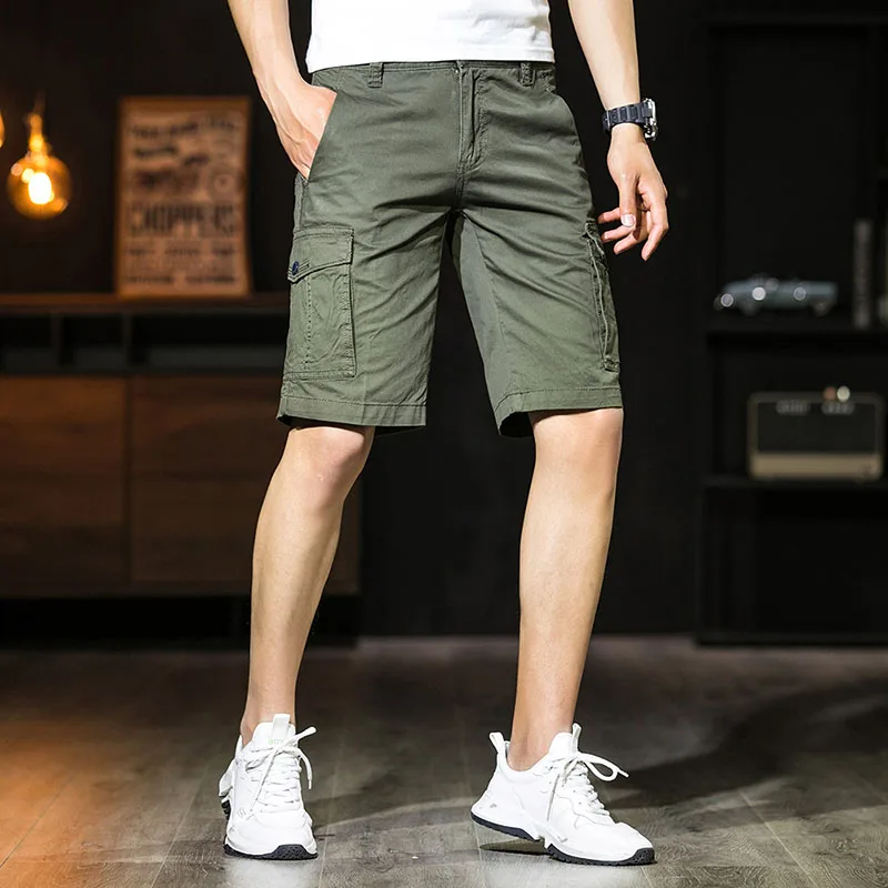 

Men Short Pants 2021 New Fashion Military Outdoor Trekking Pants Tactical Pants Army Cotton Trousers Multi Pockets