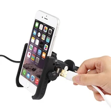 Motowolf Motorcycle Phone Holder With USB Power Charger Mobile Cell Phone Mount Motorbike Mountain Bike Holder Moto Accessories