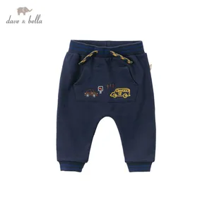DBA14643 dave bellaосенние модные штаны с карманами для маленьких мальчиков детские длинные штаны брюки для малышей