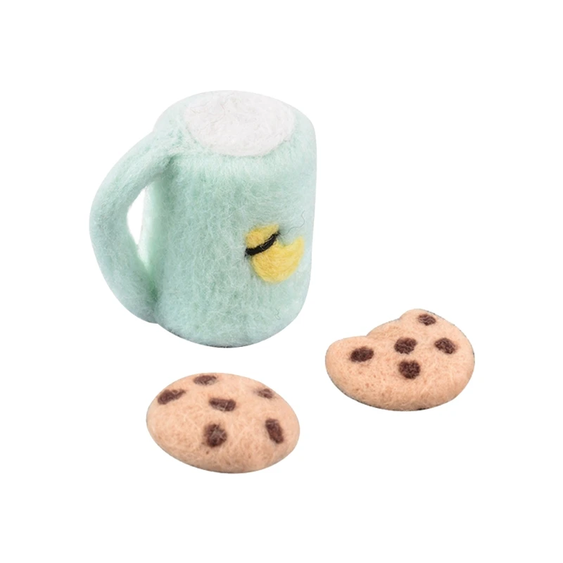 

3 шт./компл. DIY Детская вата фетровая молочная чайная чашка + украшения для печенья реквизит для фотосъемки новорожденных аксессуары для фото...