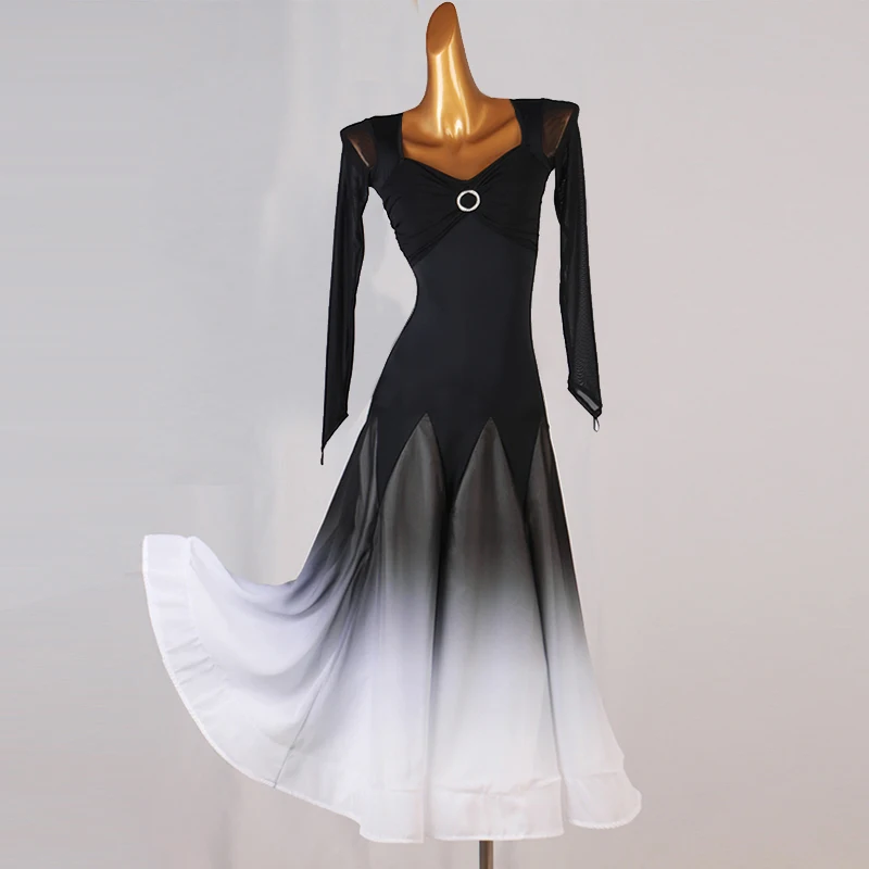 

Custom Made Fade Color Ballroom Competition Dance Dress Modern Waltz Tango Standard Dress