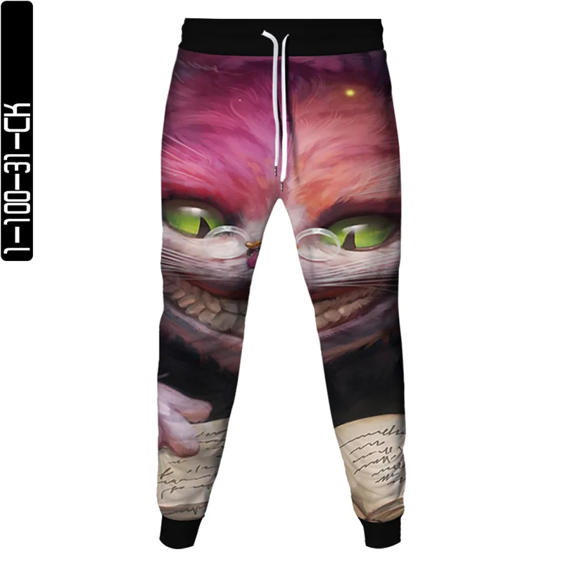 

New 2021 Suitable for everyday street style trousers cat eye pattern unique personality cool fabric polyester fiber easy to dry