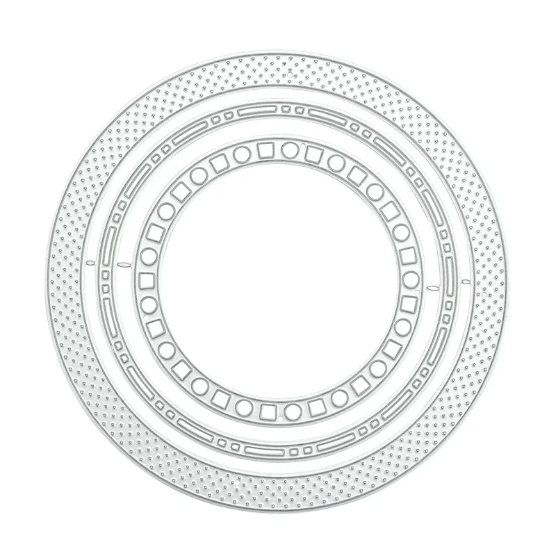 DiyArts Слои круг металлические высекальные формы рамки DIY травления под давлением
