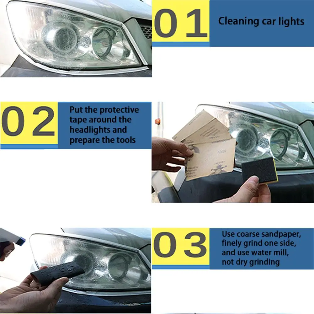 10 мл ремонт фар автомобиля флюид покрытием Кристалл инструмент|Шлифовальная