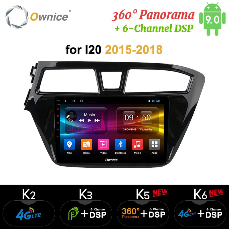 Ownice K3 K5 K6 Navi Стерео 2Din Android 9 0 Автомобильный GPS радио плеер для Hyundai i20 2014 2015 2016 2017 4G 360
