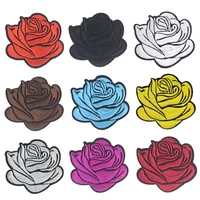 floral rose flower fabric embroidered patch cap clothes sticker bag sew iron on applique diy apparel sewing clothing accessories