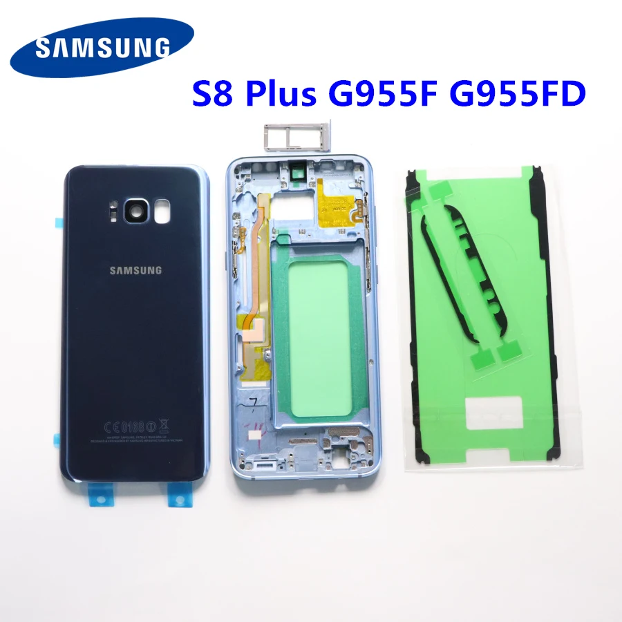 Чехол для SAMSUNG Galaxy S8 Plus G955 SM G955F G955FD с полным корпусом Задняя стеклянная крышка +