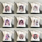 Японское аниме милая девочка, милая сумка-шоппер, Женская Холщовая Сумка на плечо, повседневная женская эко-сумка большой емкости