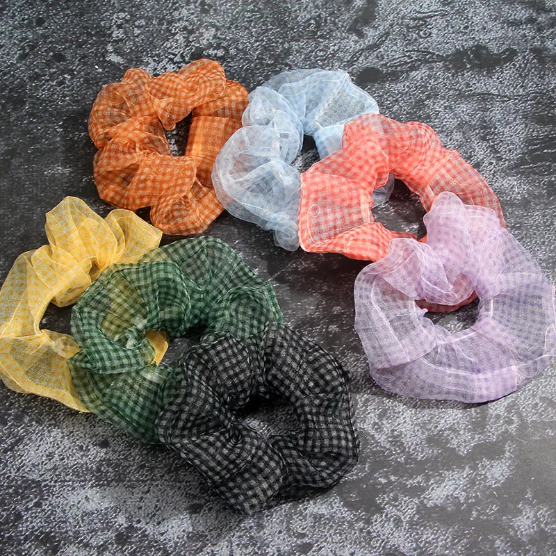 Мягкие эластичные резинки для волос из органзы Милые шифоновые эластичный