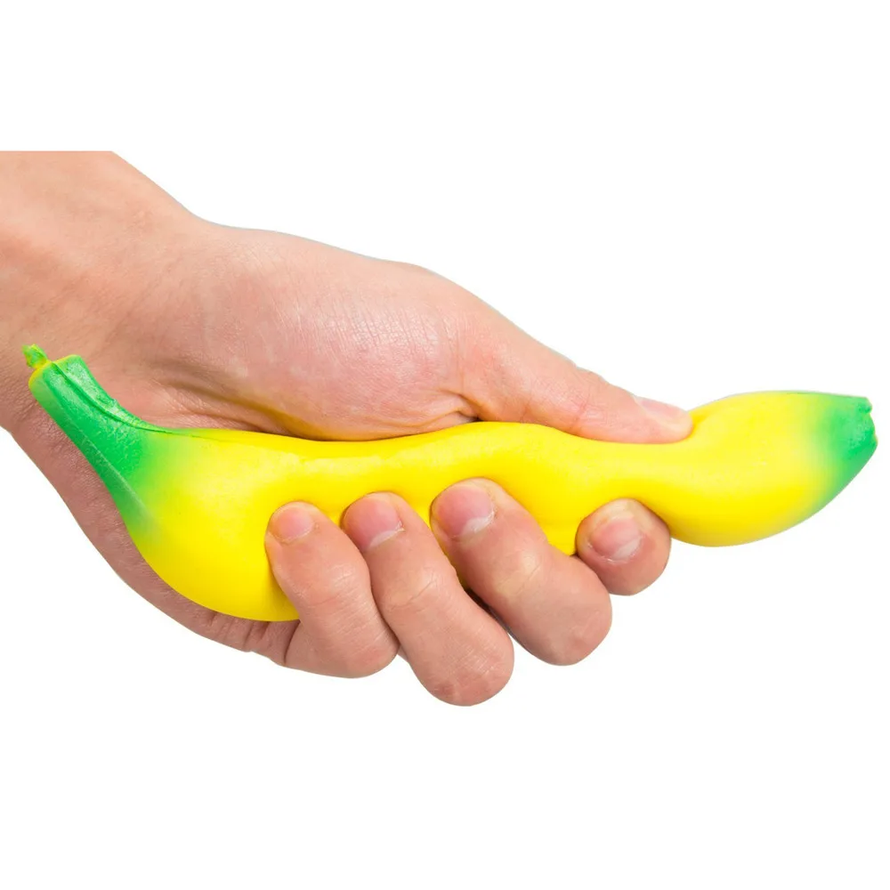 

Quick Rising Squishy Banana Wrist Hand Pad Rest Kids Toy Charm Home Decoration Stress Relief toy Anti-Stress Banana Shape Toy