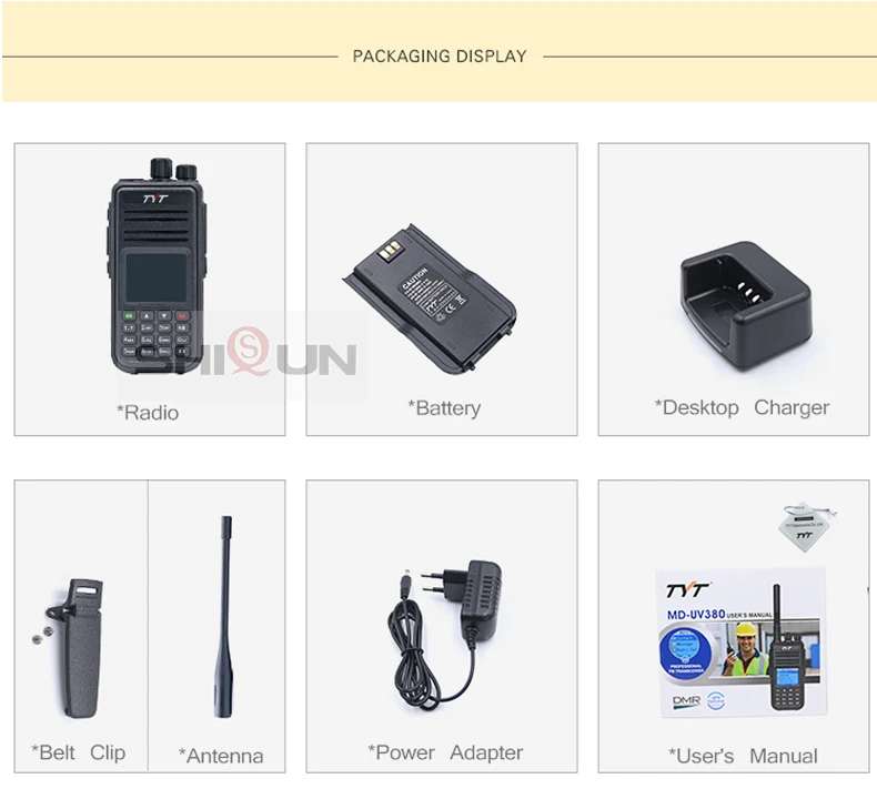 Популярная TYT рация пмр GPS двухдиапазонный UHF VHF Tier1/2 цифровой 5 вт md380 с функцией