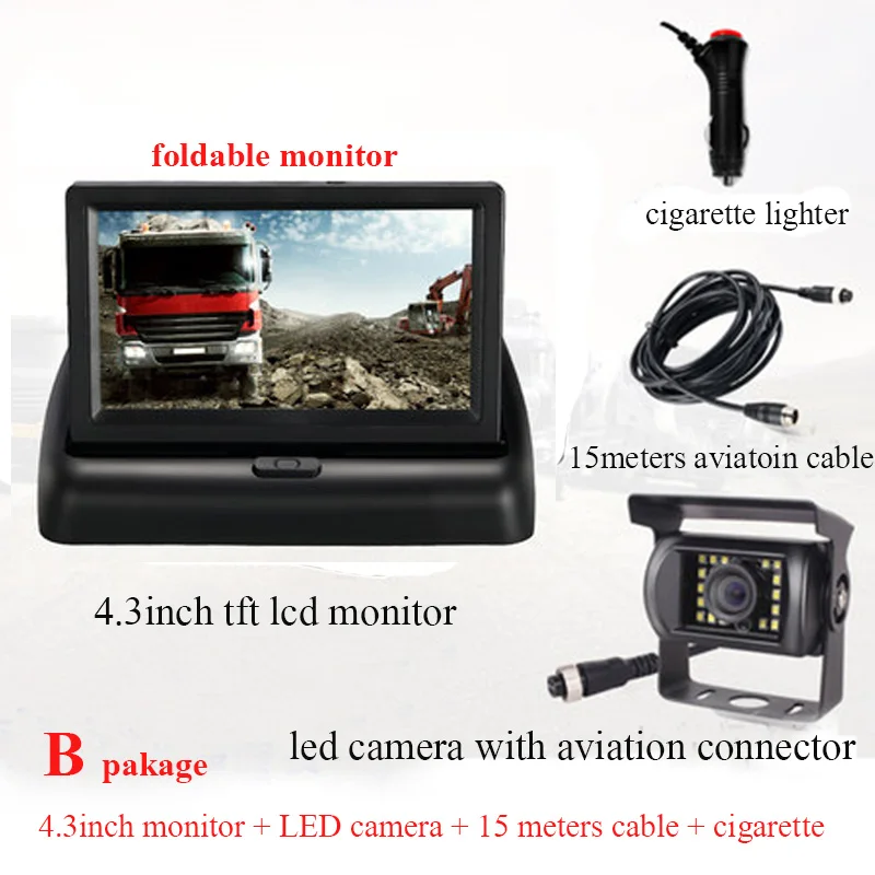 

Reversing camera car rear view HD camera with infrared night vision waterproof for bus and truck 12V 24v input LED night vison
