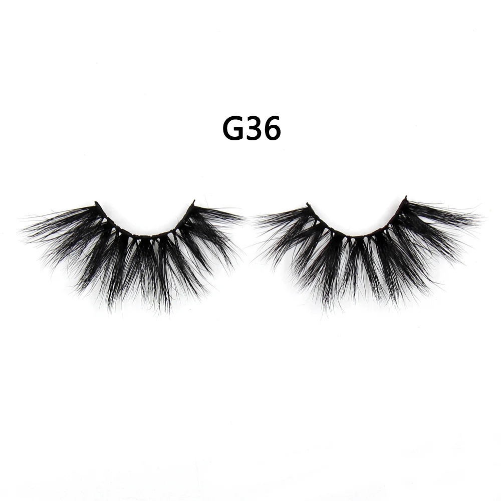 10 Pairs G36 AMAOLASH 10 пар/лот 25 мм ресницы 3D норковые ресницы высокий объем крест-накрест Драматические Длинные ресницы Пушистые Мягкие Накладные ресницы - Цвет: 10 Pairs G36