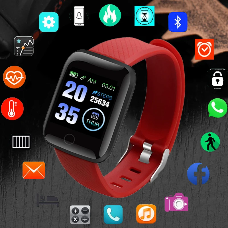 

Wristwatch Fitness D13 Color Screen Smart Sport Bracelet Activity Running Tracker Heart Rate For Children Men Women Watch Hours