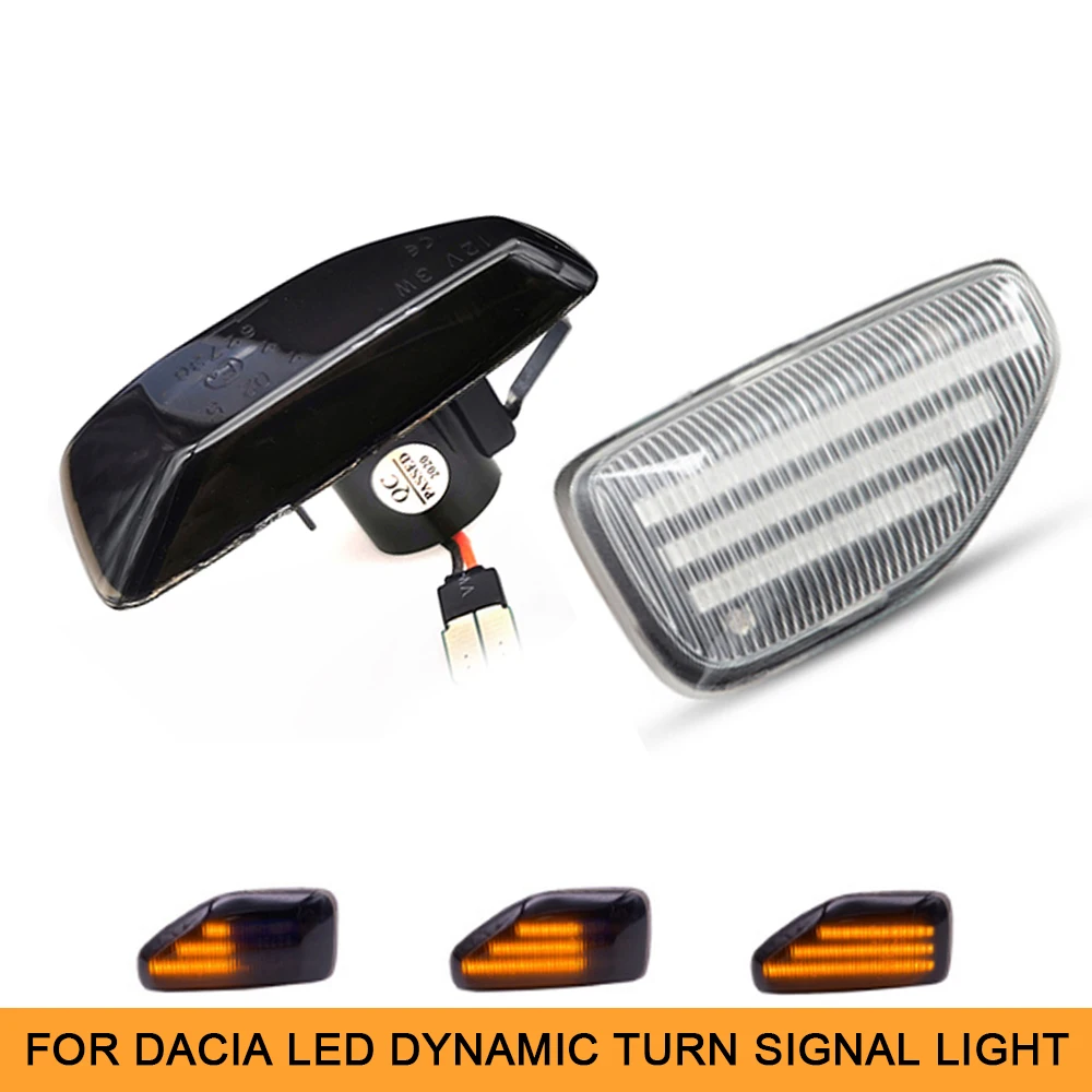 Repeater Blinker LED Turn Signal Indicator Dynamic Light for Dacia Duster 2018~ Sandero II 2012~ Logan II 2012~ Auto Accessories