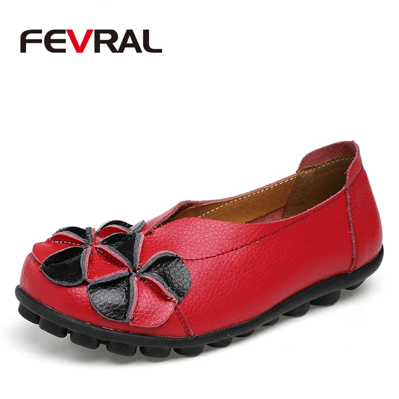 Популярные модные женские туфли FEVRAL 2021 из натуральной кожи лоферы с