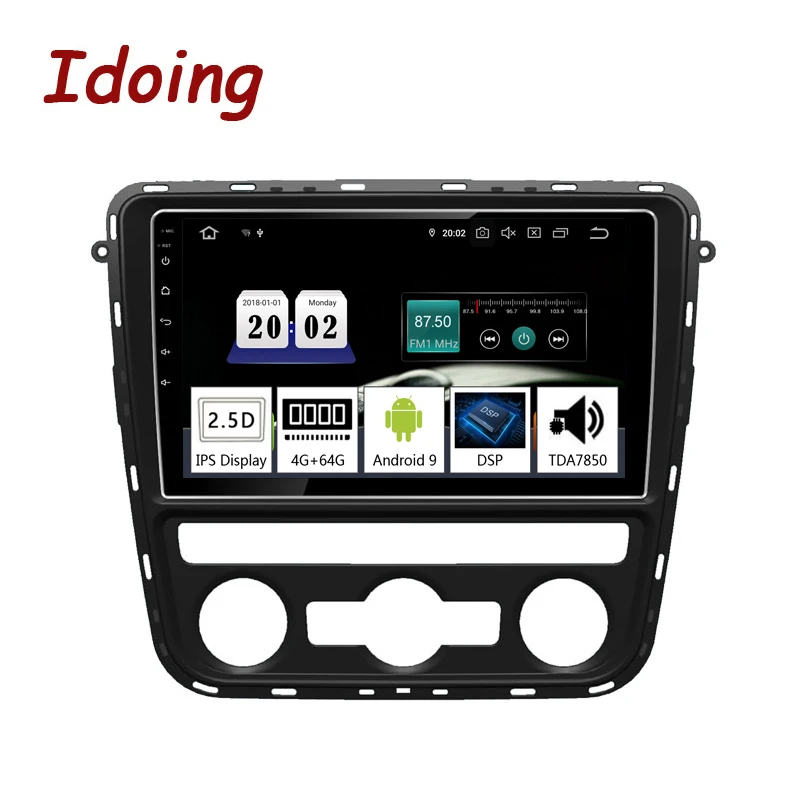 Idoing " 2.5D 4G+ 64G gps навигация автомобиля Android9.0 мультимедиа плеер для Volkswagen Passat 2013 Аксессуары седан без dvd 2din