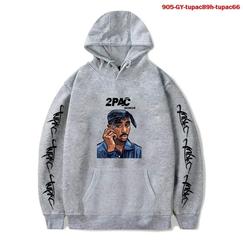 Winter Clothes Women Tupac Printed Men Sweetshirts Oversize Sweatshirt Couple Clothes Pullover Sweatshirt Hip-hop Streetwear Men