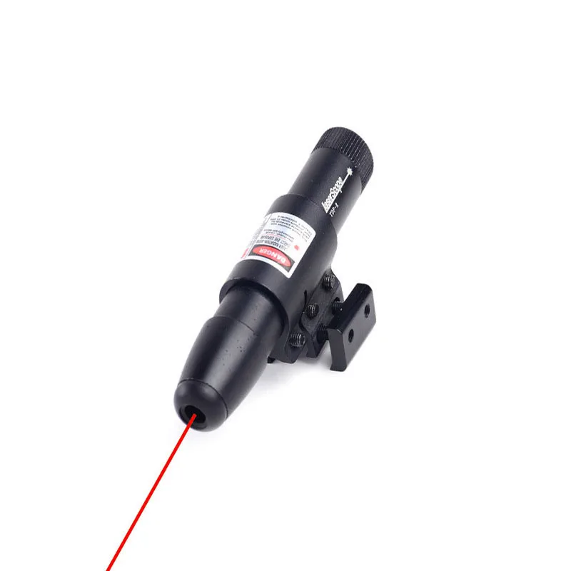 Красный Professional Bird Hunting Tactical Red Green Dot Laser Sight Scope Bullet Type Point Sight Fit 11mm 20mm Rail with Barrel Mount - Цвет: Красный