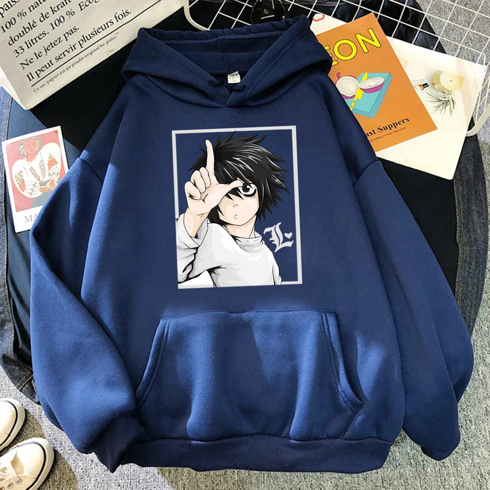 Осень зима 2021 мужская толстовка с капюшоном толстовки японским аниме death note
