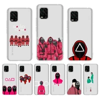 yndfcnb squid game phone case for redmi note 5 7a 10 9 8 plus pro 9a k20 for xiaomi 10pro 10t 11 capa